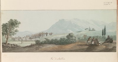 Gezicht op Avellino Avellino'nun Görünümü (nesne üzerine başlık) İtalya, Sicilya ve Malta'da Seyahatler - 1778 (dizi başlığı) by Louis Ducros