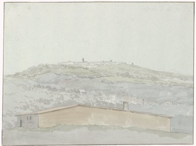 Gezicht op Montefusco Montefusco Görünümü (nesne üzerine başlık) İtalya, Sicilya ve Malta'da Seyahatler - 1778 (dizi başlığı) by Louis Ducros