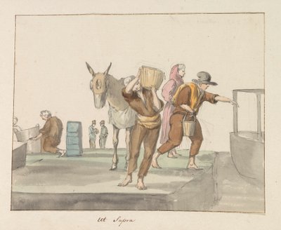Gozo adasının geleneksel kostümleri Costume de Ghozo (nesne üzerindeki başlık) Voyage en Italy ve Sicile et à Malte - 1778 (seri başlığı) by Louis Ducros