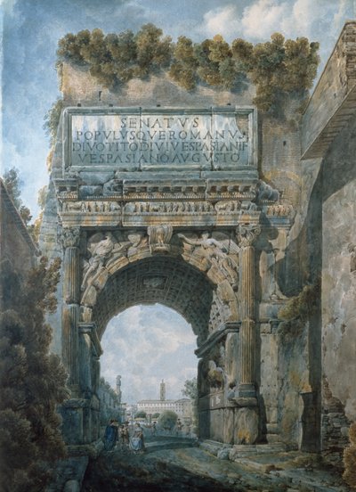 Titus Kemeri, Roma (suluboya) by Louis Ducros