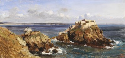 Bertheaume kalesinin görünümü by Eugene Isabey