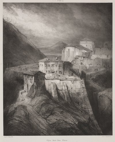 Saint Jean Kilisesi, Thiers, Auvergne by Louis Eugene Gabriel Isabey
