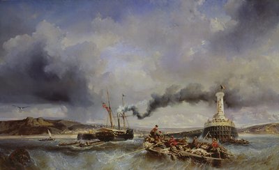 Boulogne limanının denizden görünümü, 1843 by Eugene Isabey