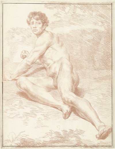 Erkek Çıplak, Yalan, Ayakta by Louis Fabritius Dubourg