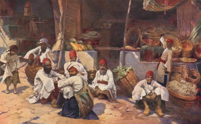 Bir Pers Dükkanı (renkli taş) by Louis Fairfax Muckley