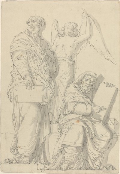 Hoşea ve Yunus Peygamberler by Louis Felix de La Rue after Raphael