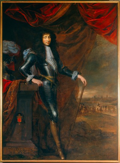 Zırhlı genç Louis XIV