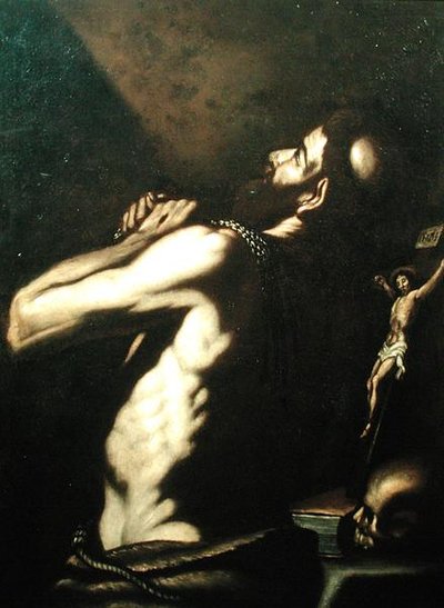 Aziz Jerome (tuval üzerine yağlı boya) by Louis Finsonius or Finson