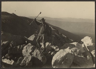 [Fleckenstein on Rocks] by Louis Fleckenstein