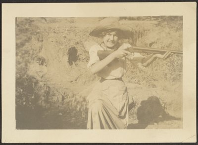[Florence with Gun] by Louis Fleckenstein