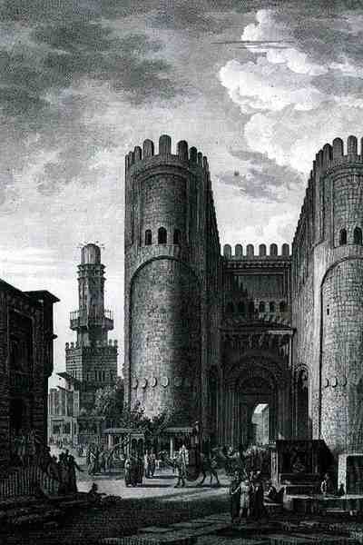 Bab El-Futuh (Zaferler Kapısı), Pierre Nicolas Ransonette (1745-1810) tarafından Letronne, Paris tarafından yayınlanan 