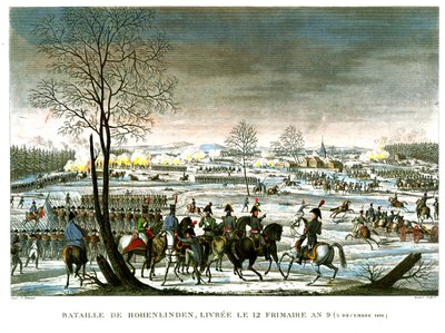 Hohenlinden Savaşı, 12 Frimaire, Yıl 9 (3 Aralık 1800), Edme Bovinet (1767-1832) (aquatint) tarafından kazınmış by Louis Francois Couche