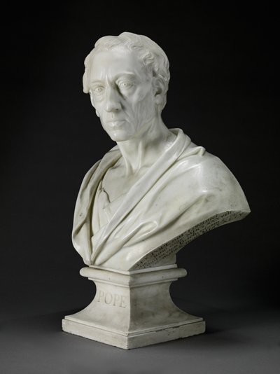 Alexander Pope (1688-1744) 1741 (mermer) by Louis Francois Roubilliac