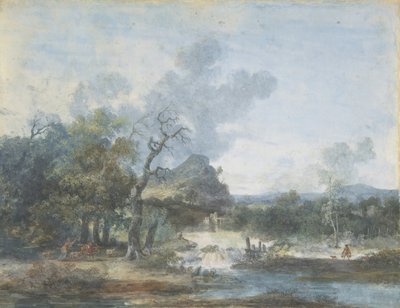 Bir Şelalenin Yanındaki Çoban, n.d. by Louis Gabriel Moreau
