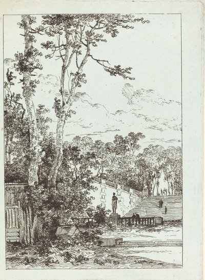 terk edilmiş park by Louis Gabriel Moreau the Elder