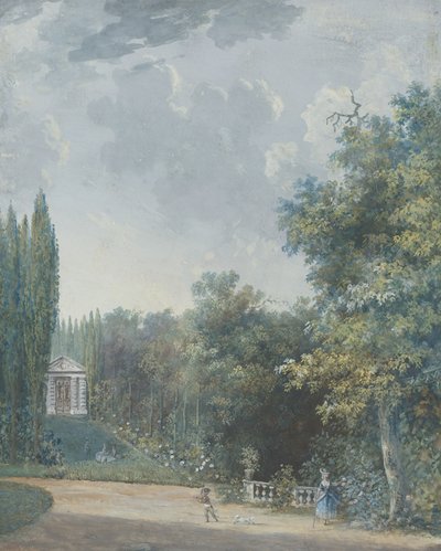 Park Manzarası by Louis Gabriel Moreau the Elder