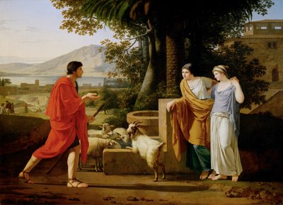 Jacob venant trouver les filles de Laban - Yakup Laban