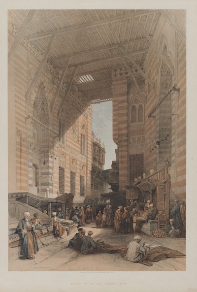 Mısır ve Nubia, Cilt III: İpek Mercers Pazarı, Kahire by Louis Haghe