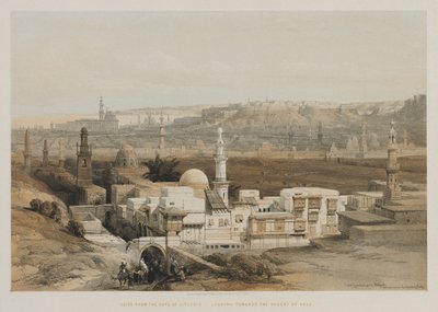 Mısır ve Nubia, Cilt III: Citzenib Kapısından Kahire, Süveyş Çölüne Doğru Bakmak, 18 by Louis Haghe
