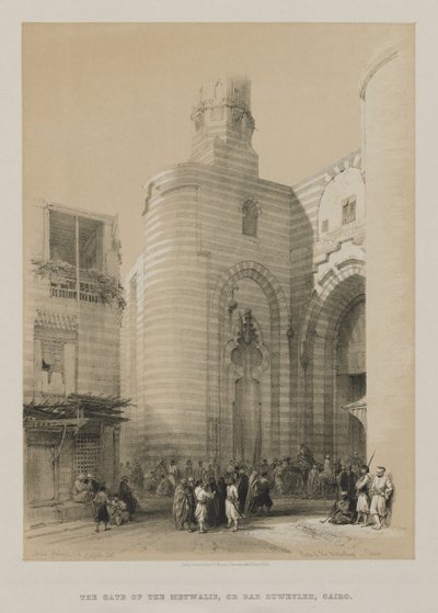 Mısır ve Nubia, Cilt III: Metwaleylerin Kapısı, Kahire, 1848. by Louis Haghe