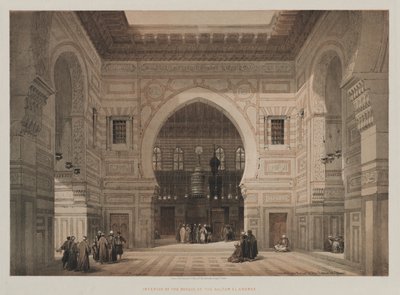 Mısır ve Nubia, Cilt III: Sultan El Ghoree Camii'nin İçi, 1849. by Louis Haghe