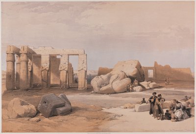 Mısır ve Nubia, Cilt II: Memnonium'daki Büyük Heykelin Parçaları, Thebes by Louis Haghe