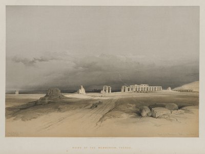 Mısır ve Nubia, Cilt II: Memnonium Harabeleri, Thebes by Louis Haghe