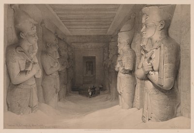 Mısır ve Nubia: Cilt I - No. 14, Tapınağın İçi Aboo Simbel by Louis Haghe