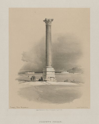 Mısır ve Nubia, Cilt I: Pompey Sütunu, İskenderiye, 1846. by Louis Haghe