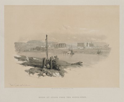 Mısır ve Nubia, Cilt I: Güneybatıdan Luksor Harabeleri, 1846. by Louis Haghe