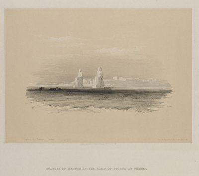 Mısır ve Nubia, Cilt I: Memnon Heykelleri, Thebes by Louis Haghe
