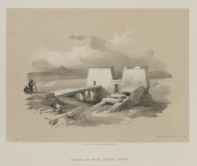 Mısır ve Nubia, Cilt I: Wady Saboua Tapınağı, Nubia, 1846. by Louis Haghe