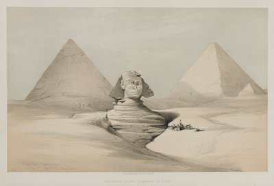 Mısır ve Nubia, Cilt I: Büyük Sfenks, Gezeeh Piramitleri by Louis Haghe