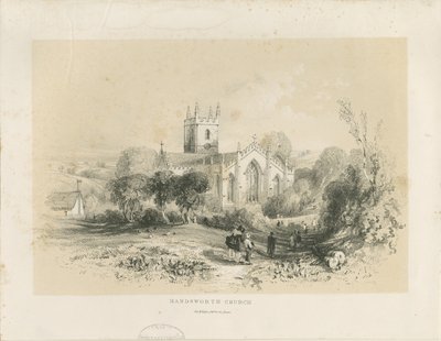 Handsworth Kilisesi: litografi, nd [1806-1885] by Louis Haghe