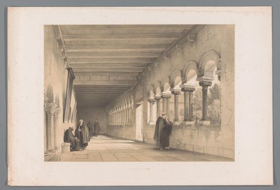 Tongeren'de Cloitre Le cloitre de Tongres (nesnedeki başlık) by Louis Haghe