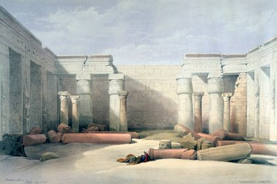 Medinet Abou, Thebes, 5 Aralık 1832, Mısır, 19. yüzyıl by Louis Haghe