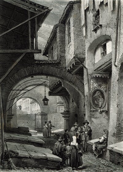 Getto, Roma, S.V. Hunt, Cassell und Company, 1847 by Louis Haghe