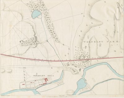 Wolseley Hall: renk tonu üzerine litografi, nd [1806-1885] by Louis Haghe