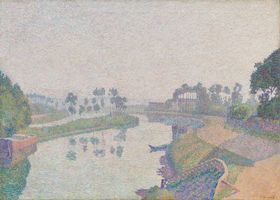 Şafakta Oise Kıyıları by Louis Hayet