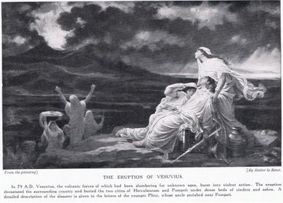 Vezüv 79AD'nin patlaması by Louis Hector Leroux
