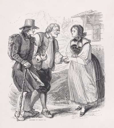 The Traveller from The Complete Works of Béranger, 1836. Yaratıcılar: Louis-Henri Brevière, Cesar-Auguste Hebert. by Louis Henri Brevière, Cesar Auguste Hebert