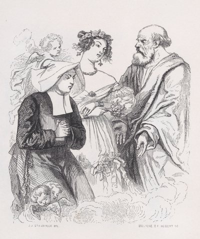 The Two Sisters of Charity, The Complete Works of Béranger, 1836. Yaratıcılar: Louis-Henri Brevière, Cesar-Auguste Hebert. by Louis Henri Brevière, Cesar Auguste Hebert