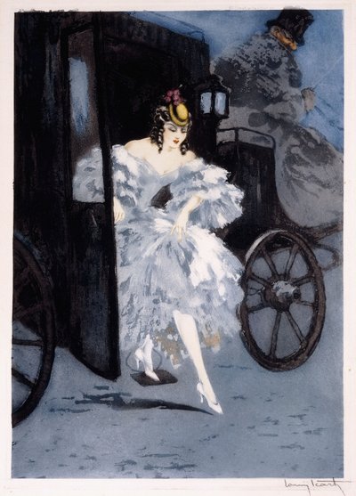 Varış, c.1941 (aşındırma ve kuru nokta) by Louis Icart