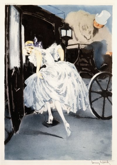 Ayrılış, c.1941 (aşındırma ve kuru nokta) by Louis Icart