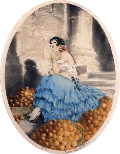 turuncu satıcı by Louis Icart