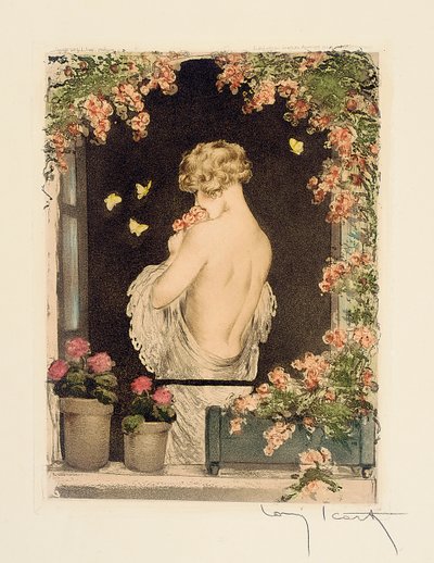 The Four Seasons: Summer, c.1928 (el boyaması kuru nokta ve aquatint) (ayrıca bkz. 745548-51) by Louis Icart