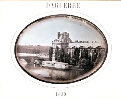 Daguerre: Pavillon de Flore, Louvre, Paris 1839 (daguerrotype) by Louis Jacques Mande Daguerre