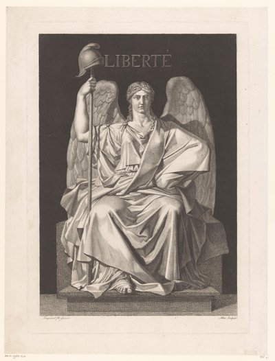 Özgürlüğün alegorik temsili Liberté (nesne üzerindeki başlık) by Louis Jean Allais