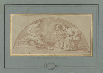 İsa'nın alay konusu by Louis Jean Jacques Durameau