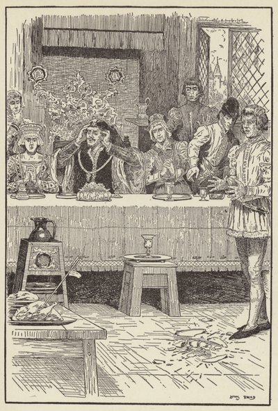 Açık pencereden bir ok vızıldayarak geldi by Louis John Rhead